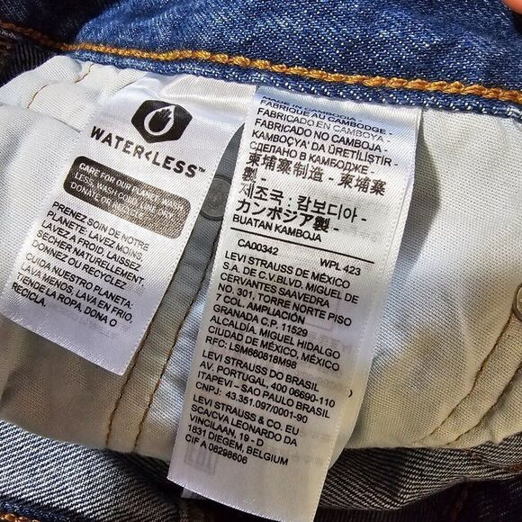 NWT LEVI'S 501 STRAIGHT RIPPED JEANS 27 X 26 WOMENS - Picture 10 of 16